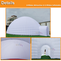 Vente en gros de bâche en PVC, grande tente dôme gonflable blanche pour soirée dansante, igloo pour événements en plein air et promotions