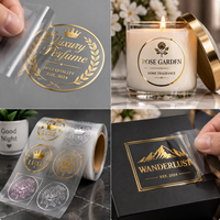 Autocollants de transfert DTF UV en feuille d'or personnalisés, imperméables, métalliques, pour l'emballage de parfums et de cosmétiques
