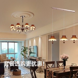 French South Sea Style Chandelier Multi Head <b>Led</b> <b>Light</b> Adjustable Chain For Living Room Bedroom Dining Room - Product Image 2