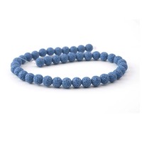 Perles rondes de roche volcanique naturelle Diffuseur d'huile essentielle de pierre de lave colorée Perles en vrac pour la fabrication de bijoux faits à la main Cadeau
