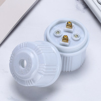 Douille de lampe E27 de haute qualité, grande, ignifuge, résistante à la poussière de jade, support de lampe à vis blanc, économie d'énergie