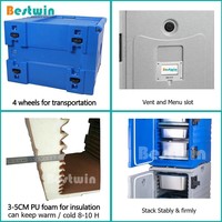 90L 120L Kommerzieller Catering Warmhalte- und Kühltransportbehälter – Thermobox Isolierter Speisebehälterwagen