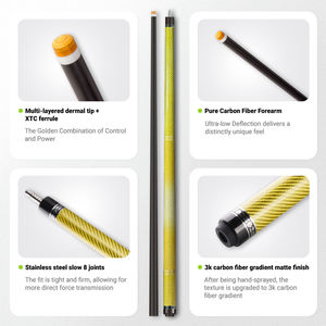 عصا بلياردو/سنوكر من ألياف الكربون من تويوان بطول 1/2 بوصة - طرف 11.8/12.5 ملم |   سعر الجملة المباشر من المصنع - Product Image 4