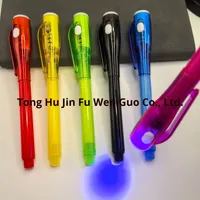 Vente directe d'usine, stylo magique fluorescent invisible UV pour la vérification des billets de banque en plastique à grosse tête, pour l'école primaire