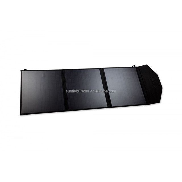 Sunfield High Efficiency 20% Mono Cell Foldable Flexible Solar Panel Kit 12V Portable Travel Hiking Camping & RV 80W