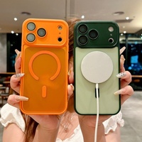 Coque de téléphone translucide en TPU et PC avec protection d'appareil photo, finition givrée, magnétique, pour iPhone 17 Air et 17 Pro Max
