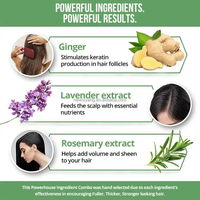 Semprotan Perawatan Rambut Minyak Jahe Argan Herbal Organik 100% Alami - Pertumbuhan Rambut Cepat Anti-Rontok Formula 2-IN-1 yang Menutrisi