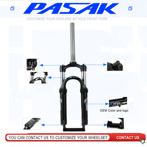 Fourche avant de vélo de montagne mécanique PASAK P70, <span class=keywords><strong>suspension</strong></span> réglable, verrouillable, 20/24 pouces, frein à disque pour vélo pliable - Product Image 1