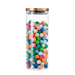 Réservoir de stockage de thé en verre borosilicaté transparent Protection de l'environnement couvercle de conteneur de pot de stockage de cuisine scellé pour - Product Image 1