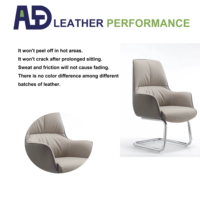 Chaise de bureau de direction Aston S-068C moderne de luxe ergonomique à dossier haut en cuir véritable, réglable en hauteur, pivotante, pour chambre et hôtel