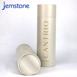 Boîte d'emballage cylindrique en carton kraft pour capsules de gel alimentaire à base de plantes, design personnalisé, recyclable, tube en papier pour poudre de protéines - Product Image 2