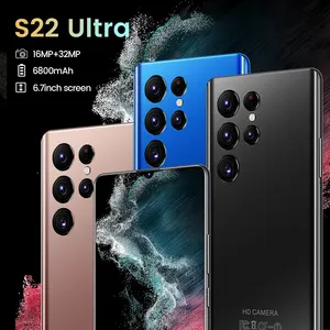 מקורי S22 Ultra 6.7 אינץ 16GB + 512GB אנדרואיד smartphone 10 ליבה 5G תן טלפון HD מסך פנים מזהה גרסה נייד טלפון