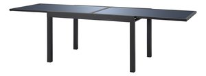 Extensión de <span class=keywords><strong>aluminio</strong></span> <span class=keywords><strong>Mesa</strong></span> de vidrio templado <span class=keywords><strong>Mesa</strong></span> de comedor cuadrada extensible 135/270x90cm Jardín al aire libre <span class=keywords><strong>Exterior</strong></span> Villa Patio - Product Image 2