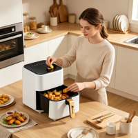Freidora de Aire Anbolife de 4L, 7 Programas Preestablecidos, Superficie Lisa, Color a Elegir, Fabricante para Propietarios de Marcas OEM