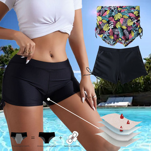 Culotte de bain menstruelle pour femme, coupe shorty, haute absorption, protection anti-fuite, pour le sport - Product Image 2