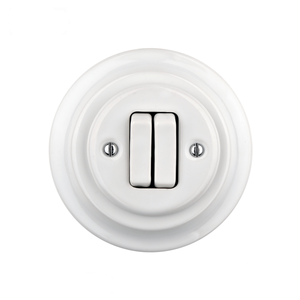 Interruptor <span class=keywords><strong>de</strong></span> botón bidireccional <span class=keywords><strong>de</strong></span> dos bandas <span class=keywords><strong>de</strong></span> fábrica <span class=keywords><strong>de</strong></span> China, interruptor <span class=keywords><strong>de</strong></span> hogar vintage <span class=keywords><strong>de</strong></span> cerámica para renovación <span class=keywords><strong>de</strong></span> casas antiguas - Product Image 2