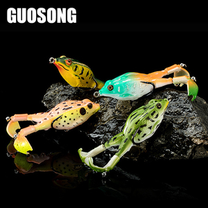 เหยื่อปลอม Luya Soft Bait 13.5 กรัม 9.2 ซม. แบบผิวน้ำ สีดำ ขาหมุนได้ รุ่น Thunder Frog ปรับแต่งพิเศษ - Product Image 4