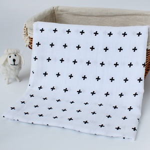 Populaire d'été noir <span class=keywords><strong>blanc</strong></span> symbole imprime couverture de langes pour bébé - Product Image 1