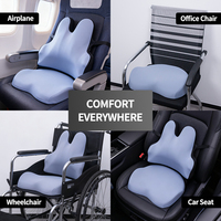 Coussin de siège de voiture en mousse à mémoire de forme tricotée, soutien lombaire orthopédique pour soulager les douleurs du bas du dos et la sciatique