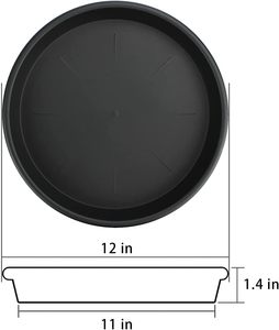 Factory Price Durable Black PP <b>Plastic</b> Flower <b>Pot</b> Saucers Hydroponic Tray Portable Outdoor Garden Decoration All-Season Use - Product Image 2