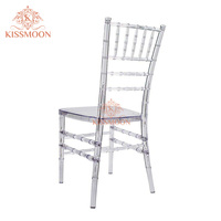 Chaises de mariage Chiavari modernes en résine transparente pour événements et réceptions hôtelières