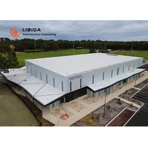 Prefabricated Indoor Stadium Steel Space Frame Structure Prefab Soccer Football Sport Center Stadium Hall Building