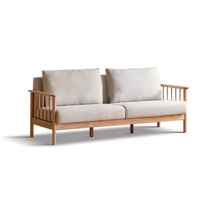 Sofa kayu padat, furnitur ruang tamu, Set Sofa mudah perawatan