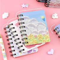 Carnet Spirale A7 de Dessin Animé avec Mini Couverture Mignonne Peinture à l'Huile Animale Papier de Grande Qualité Bloc-notes de Poche pour Étudiant Vente en Gros