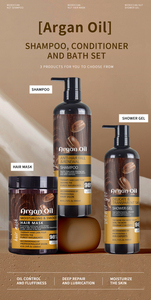 Set <span class=keywords><strong>de</strong></span> Champú, Acondicionador, Mascarilla Capilar y Gel <span class=keywords><strong>de</strong></span> Ducha <span class=keywords><strong>de</strong></span> Aceite <span class=keywords><strong>de</strong></span> Argán Orgánico Natural <span class=keywords><strong>de</strong></span> Marruecos - Product Image 4