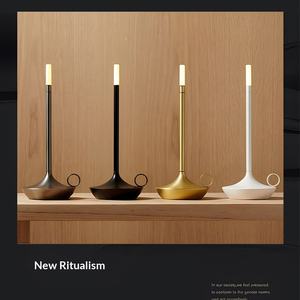 Lampe de table de style <span class=keywords><strong>Aladdin</strong></span> en métal rechargeable de style européen, camping en plein air, gradation tactile, lumière de nuit portable, lumière d'ambiance - Product Image 5