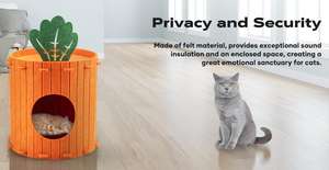 Pieghevole grande e multipla casa delle carote al coperto Tunnel per gatti letto chiuso Peekaboo casa casa casa casa casa rifugio grotta - Product Image 6