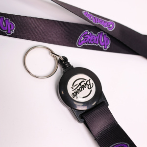 Porte-badge rétractable moderne en nylon personnalisé, avec lanières jacquard tissées, impression numérique, portable, promotionnel, pour carte de travail, usage bureautique - Product Image 5