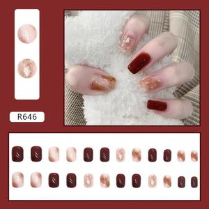 Protection d'<span class=keywords><strong>ongles</strong></span> réutilisable de luxe léger, <span class=keywords><strong>couleur</strong></span> café, dégradé doré, effet brillant, forme carrée, pour l'<span class=keywords><strong>automne</strong></span> et l'hiver, directement de l'usine - Product Image 6
