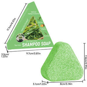 Shampooing Solide Artisanal au Théier et au Romarin 120g – Soin Capillaire Naturel <span class=keywords><strong>à</strong></span> Base de Plantes, Contrôle du Sébum, Nourrissant pour le Cuir Chevelu, Sans Sulfate - Product Image 5