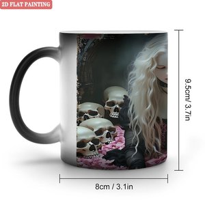 Frosted Black <b>Ceramic</b> <b>Mug</b> 11oz Heat Sensitive Daily Office Cup - Product Image 1