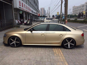 Matte Chrome Metallic Champagne Gold <strong>Vinyl</strong> <strong>Wrap</strong> for Car Wrapping Film Stickers 1.52*18m - Product Image 4