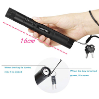 [Boîte cadeau exquise] Stylo pointeur laser Wupro 303, pointeur puissant à lumière verte, bleue et rouge