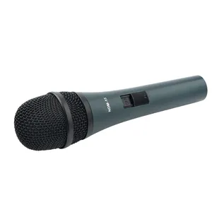 6,5 bobina móvil cardioide estudio Karaoke micrófono con cable con Cable Karaoke Metal micrófono con cable de mano para altavoz