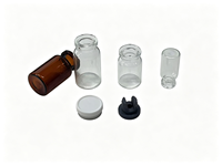Flacon en verre stérile de 2 ml, flacon en borosilicate transparent ambré pour l'industrie pharmaceutique