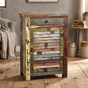 Industrial & Vintage Farmhouse Apartment-Friendly Solid Wood Living Room <b>Corner</b> <b>Cabinet</b> - Product Image 3