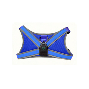Arnés de pecho con luces LED intermitentes para mascotas, chaleco verde recargable por USB para paseos nocturnos, material de tela Oxford - Product Image 3