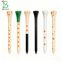 Tees de golf en bambou personnalisés avec boîte de rangement personnalisée, lot de 20/50/100