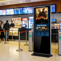 Pantalla LCD Vertical para Publicidad Digital, Soporte de Piso, 43 Pulgadas, Control Remoto, Kiosco Inteligente HD, CE FCC, para Elevadores y Centros Comerciales