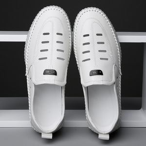 Men's Genuine Leather Slip-On Casual <b>Sandals</b> <b>Closed</b> <b>Toe</b> Breathable EVA Sole Summer Style - Product Image 2