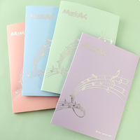 Porte-partitions A4 en PP à trois volets - Conception extensible à 6 pages avec poches d'annotation, plusieurs couleurs, pour la pratique et les performances au piano