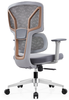 Chaise de bureau pivotante moderne et élégante en maille noire avec base en acier inoxydable pour la maison, le bureau, l'hôpital, l'hôtel - Confortable