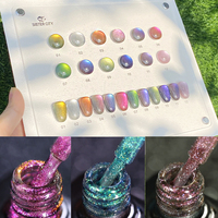 Vernis à ongles gel magnétique 5D effet œil de chat pour nail art - Gel UV non toxique en flacon, idéal pour le DIY