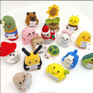 دمية صغيرة لطيفة منسوجة من البطاطس الأصلية ، تدعم العاطفة ، لعبة الكروشيه المحبوكة يدويًا ، دمية خضروات ذات طاقة إيجابية - Product Image 2