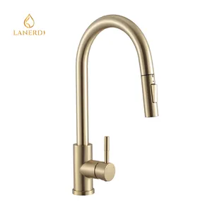 Golf Touchless Deck Mounted Smart Infrared Induction Brass Pull Down Kitchen Taps Faucet