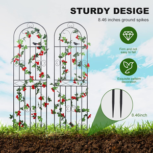 Oniya Jardin Treillis Plantes Grimpantes Fer Blanc Vignes En Pot Légumes Fleurs Fil Métallique Treillis Grille Panneaux pour Lierre Roses - Product Image 3